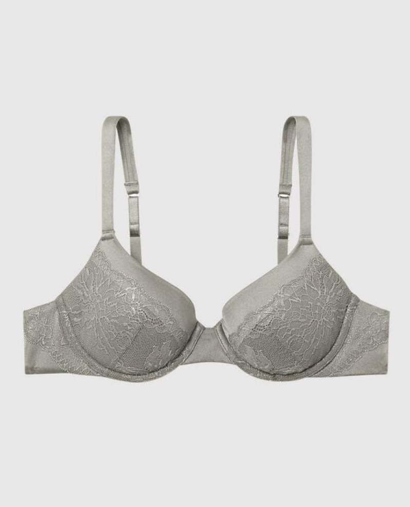 Women\'s La Senza Lightly Lined Full Coverage Bras Silver | aCfjLY4K