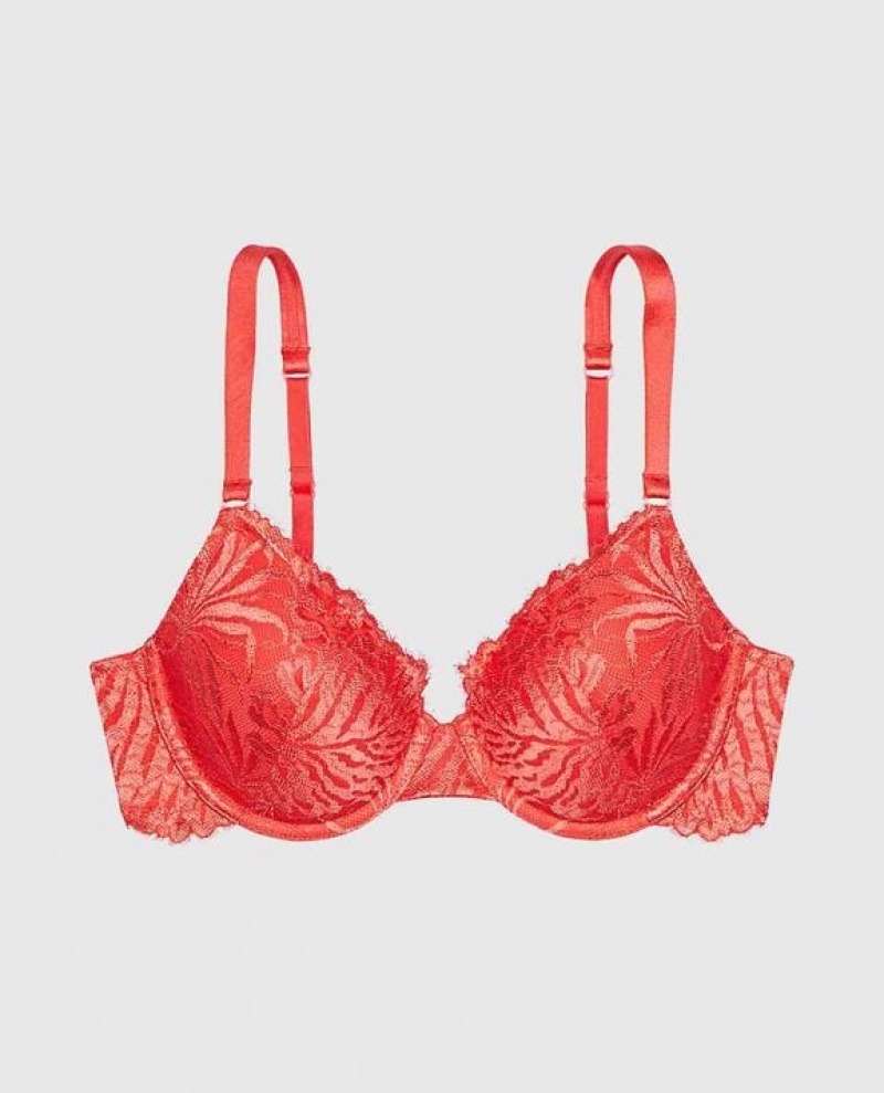 Women\'s La Senza Lightly Lined Full Coverage Bras Red | yCHdRTBn