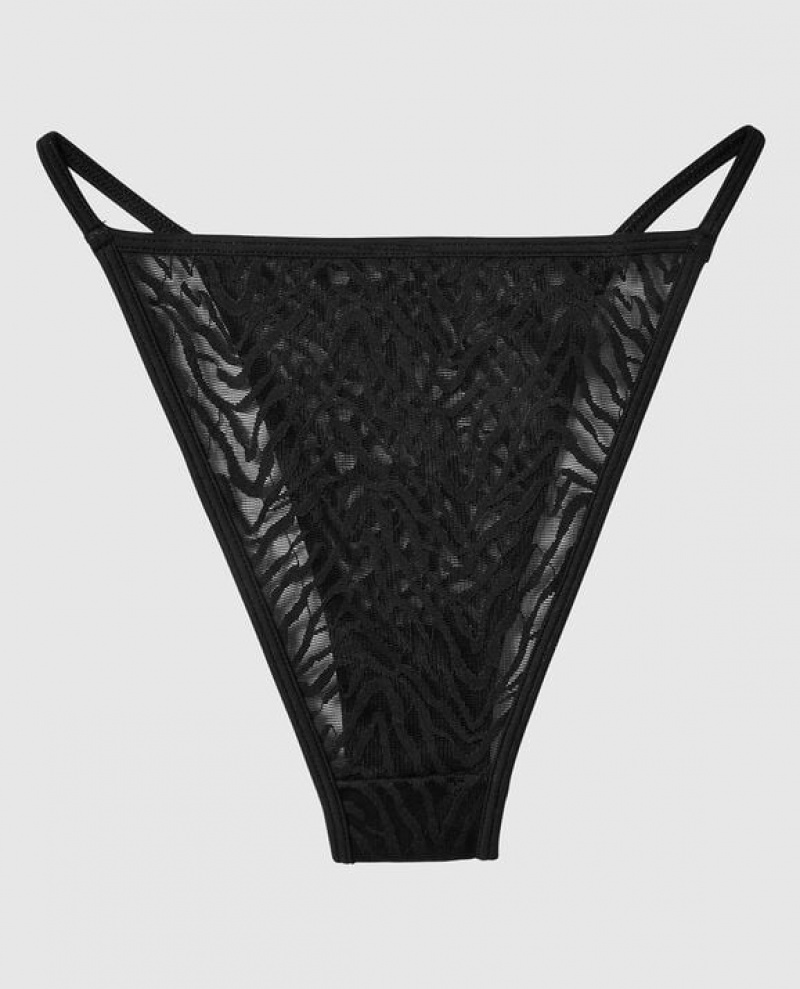 Women's La Senza Mini Cheeky Panty Underwear Black | XvpMXgUm