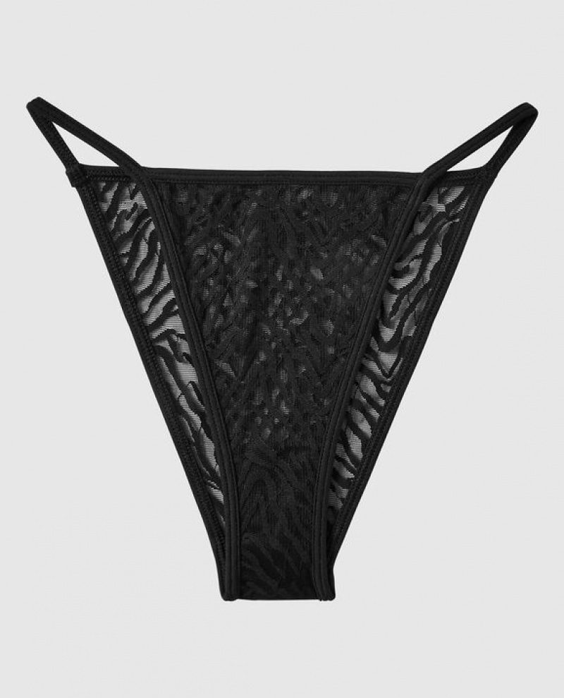 Women\'s La Senza Mini Cheeky Panty Underwear Black | XvpMXgUm