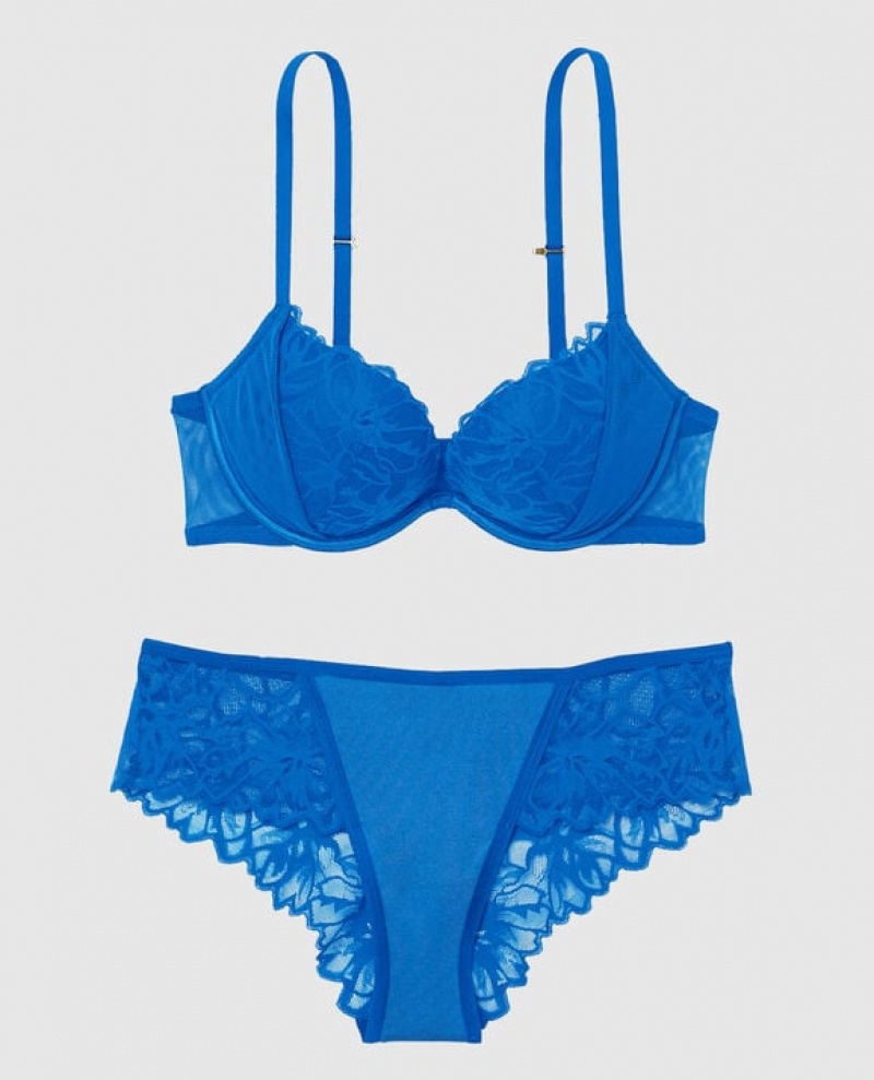 Women's La Senza Push Up Bras Deep Blue | E4XbA60u