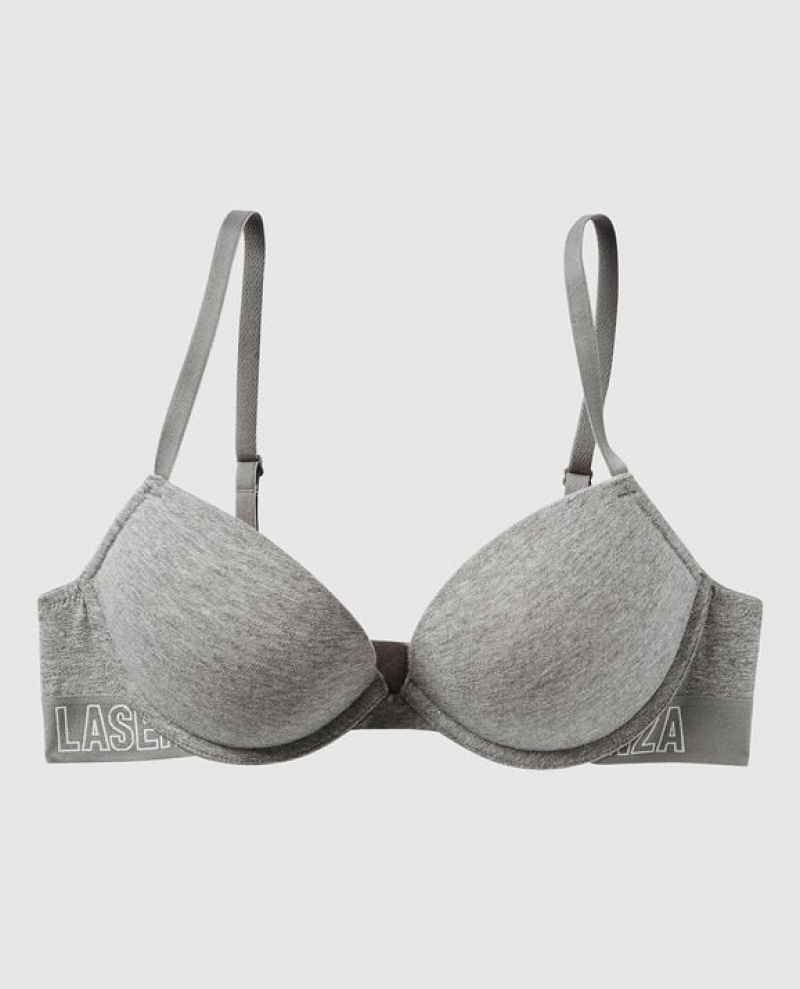 Women\'s La Senza Push Up Bras Grey | 71z7fUbh