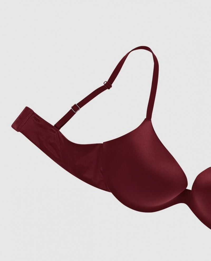 Women's La Senza Push Up Bras Red Burgundy | EHagSUAX