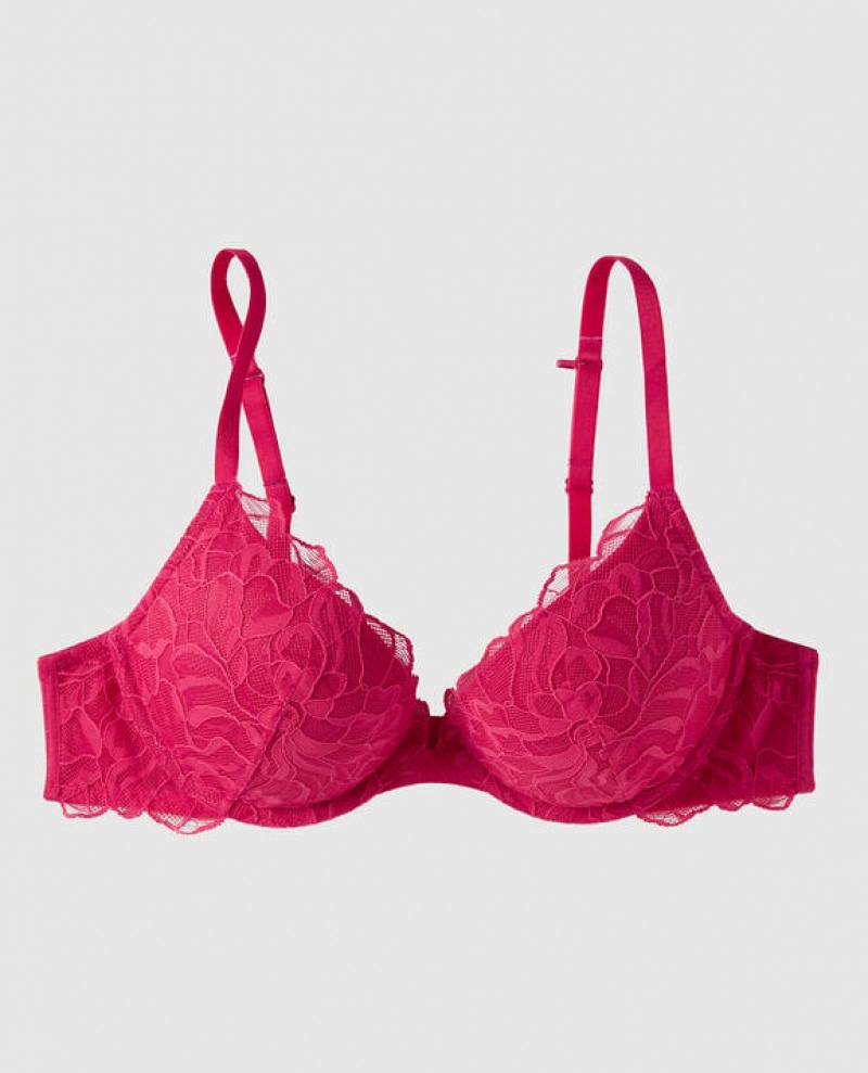 Women\'s La Senza Push Up Plunge Bras Sweet Raspberry | JBfQC9pd