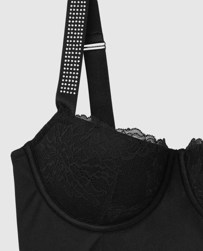 Women's La Senza Push Up Top Bras Black | ByMSiFsx