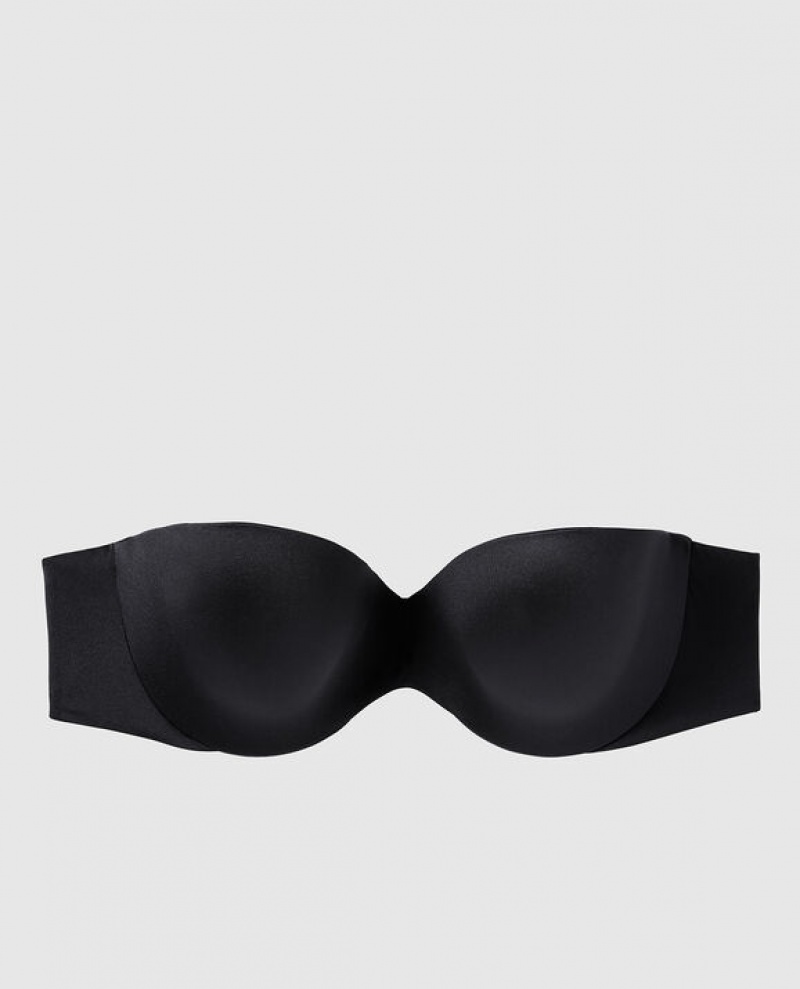 Women's La Senza Strapless Lightly Lined Bras Black | hhG1pycf