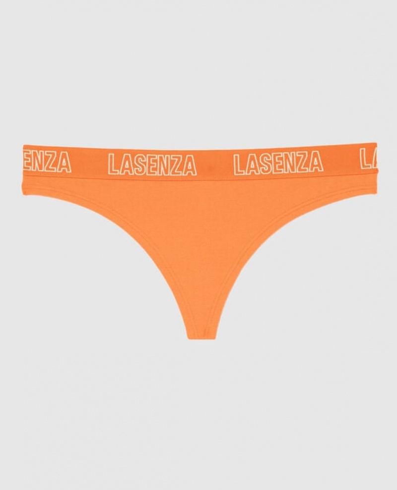 Women\'s La Senza Thong Panty Underwear Apricot | 1z52UNOx