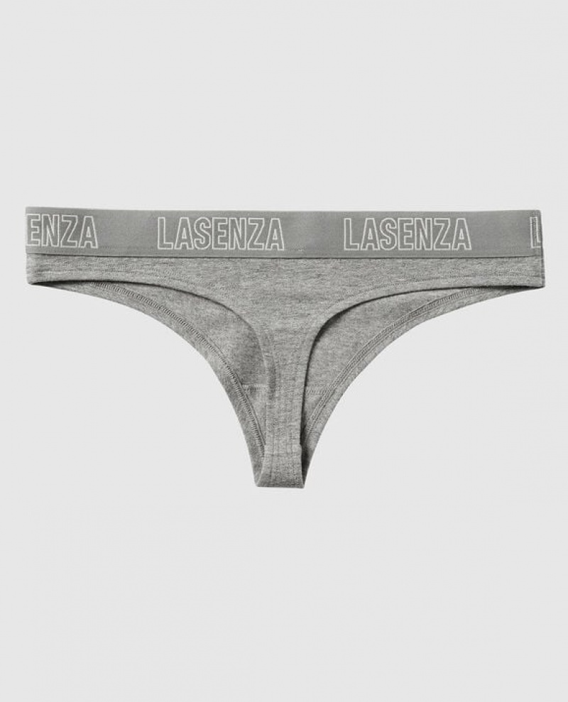 Women's La Senza Thong Panty Underwear Grey | 69KG0Jw1