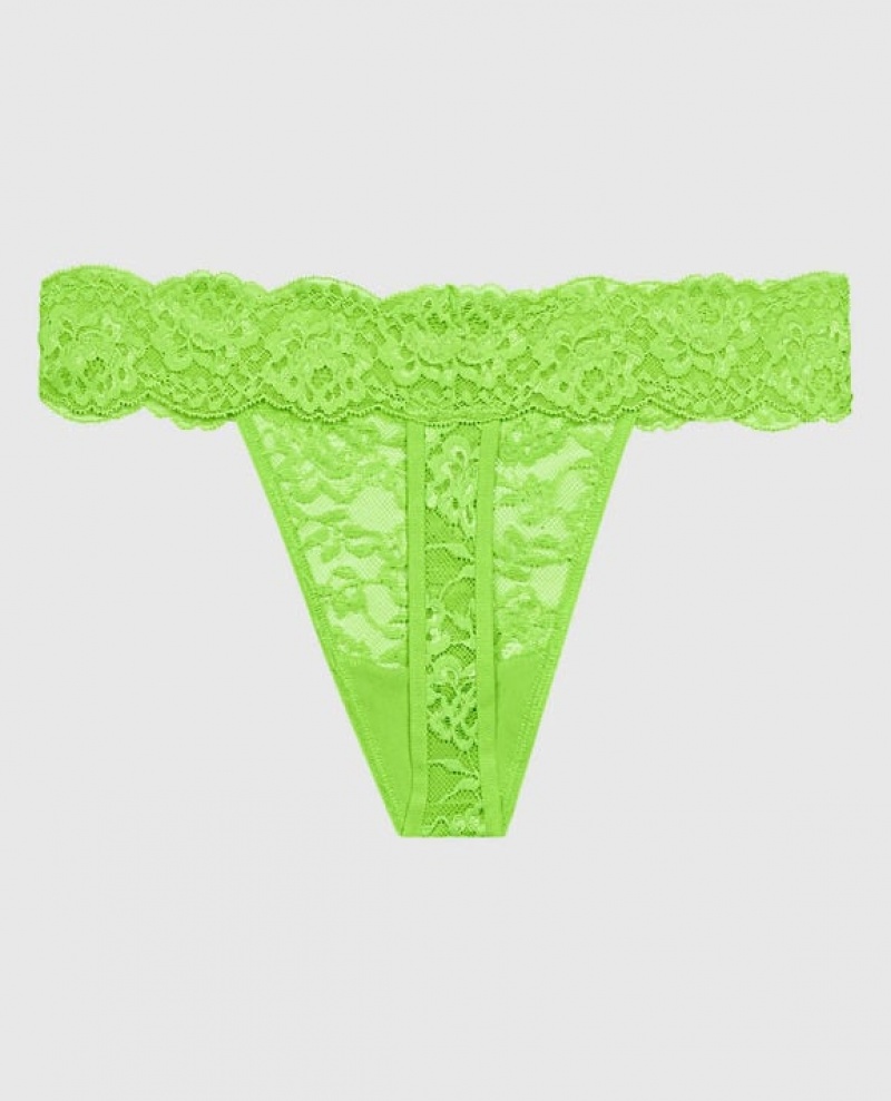 Women's La Senza Thong Panty Underwear Light Green | XGJDh5se