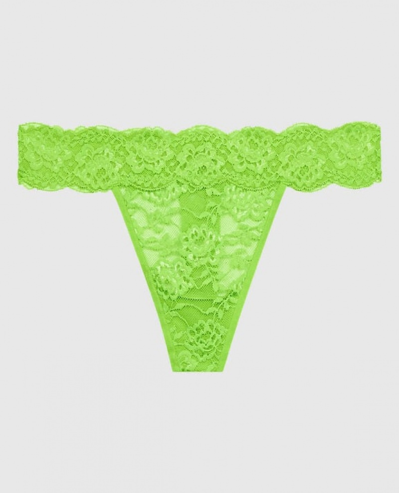 Women\'s La Senza Thong Panty Underwear Light Green | XGJDh5se