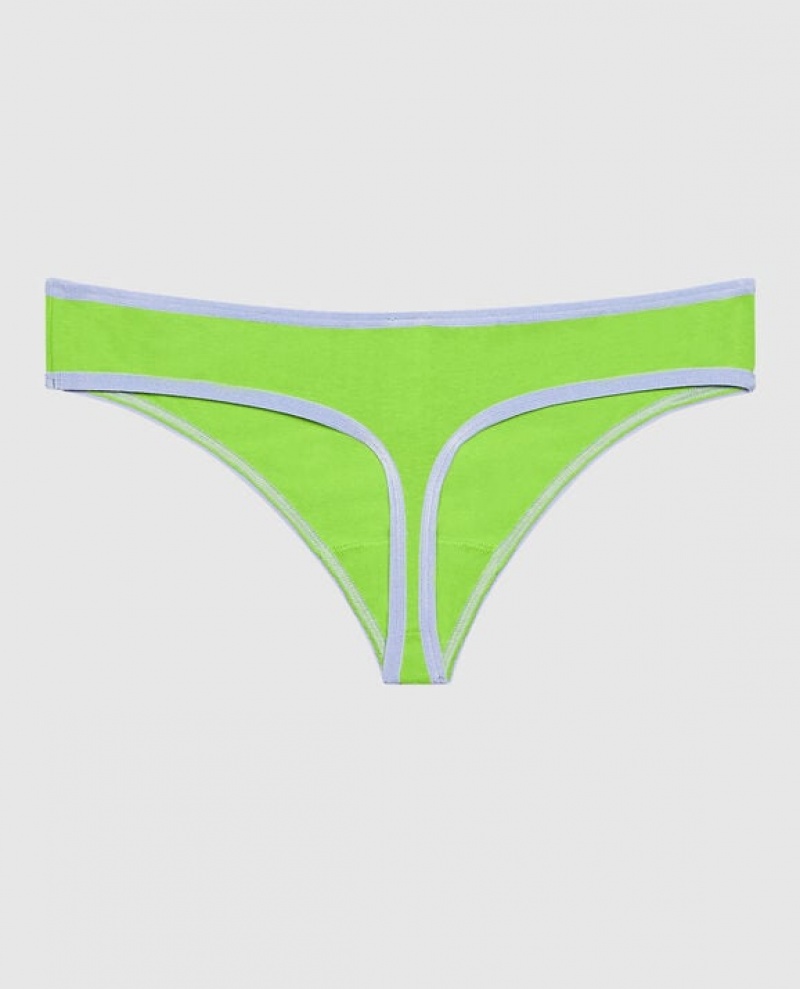 Women's La Senza Thong Panty Underwear Light Green | g4vQvD7n