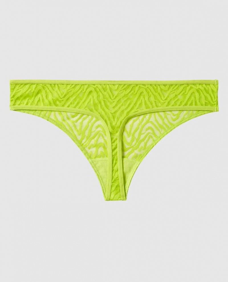 Women's La Senza Thong Panty Underwear Limelight | Prj6D7rD