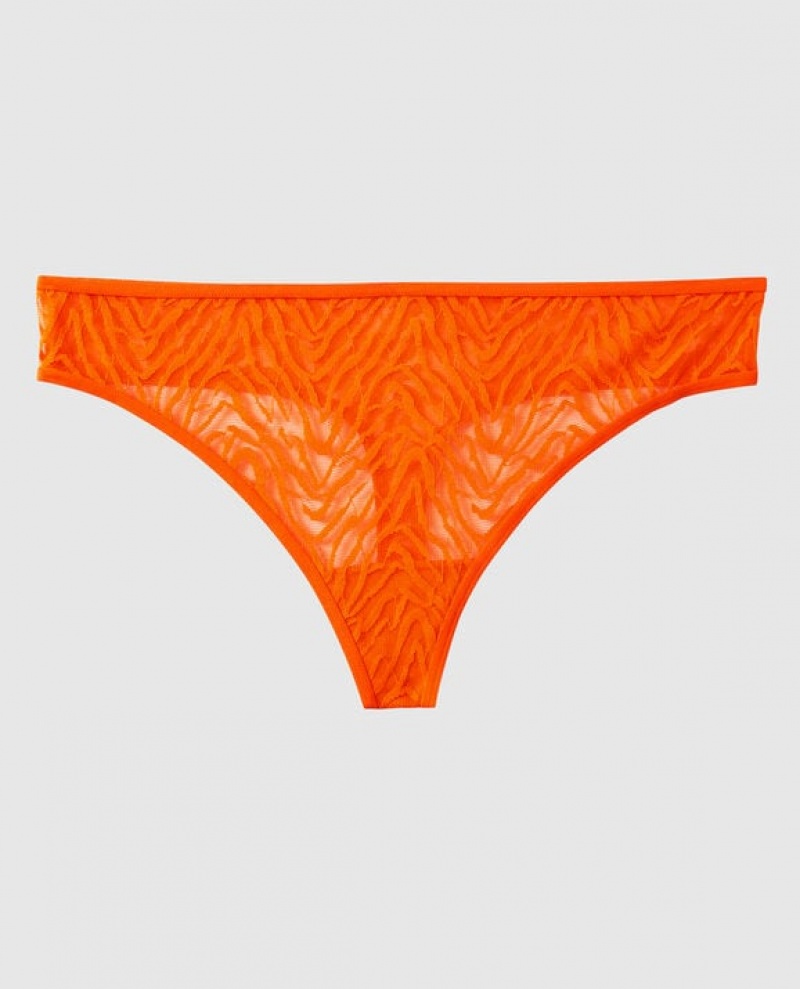 Women\'s La Senza Thong Panty Underwear Orange | dXJQHfXu