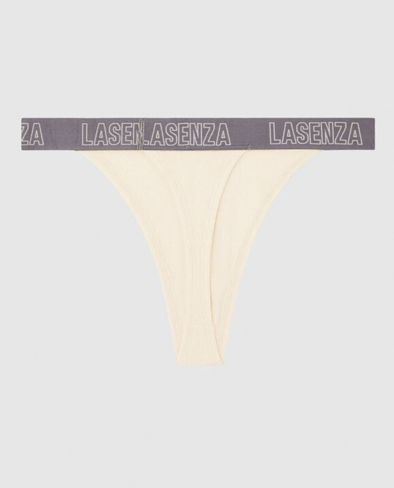 Women's La Senza Thong Panty Underwear Pearl | vTpwiFDd