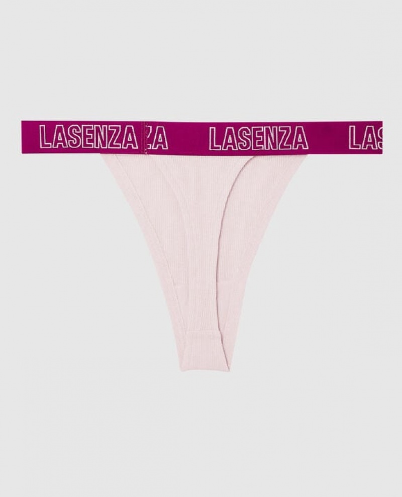 Women's La Senza Thong Panty Underwear Pink | WQ2qG5Kn