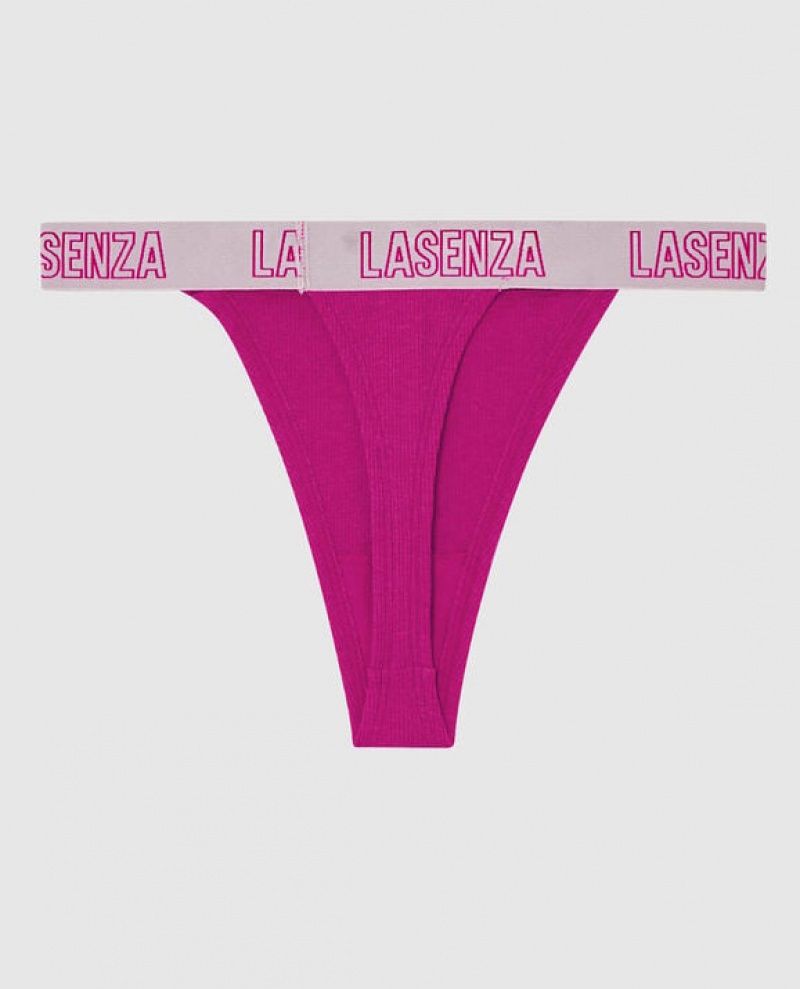 Women's La Senza Thong Panty Underwear Pink | 1sglamY2