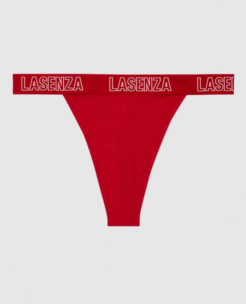 Women\'s La Senza Thong Panty Underwear Red | 2dmh31tL