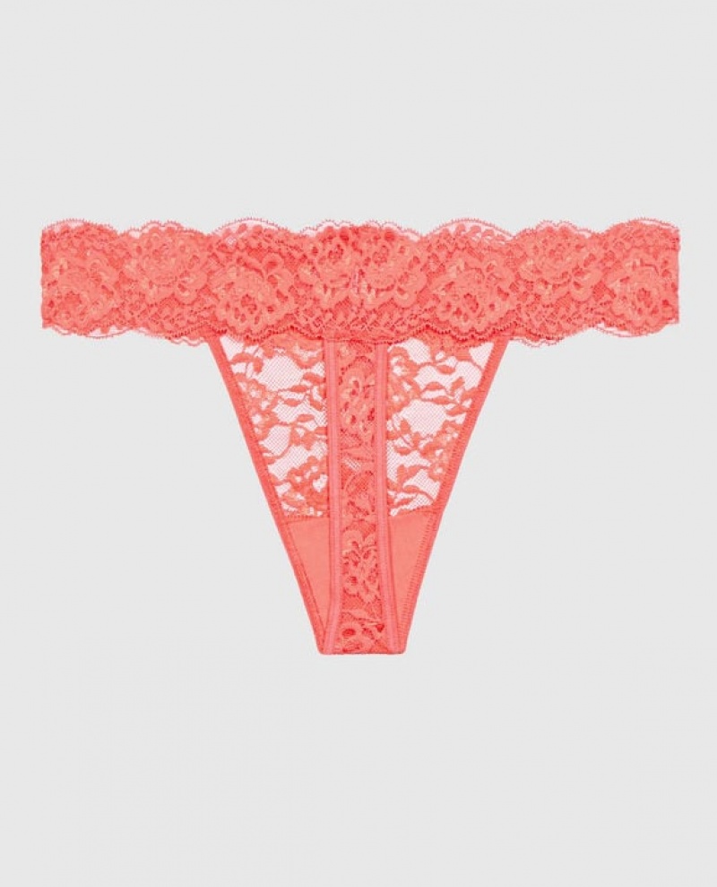 Women's La Senza Thong Panty Underwear Red | Z8P6PfOh