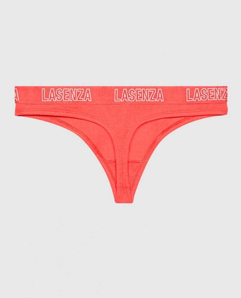 Women's La Senza Thong Panty Underwear Red | M1HzVEsV