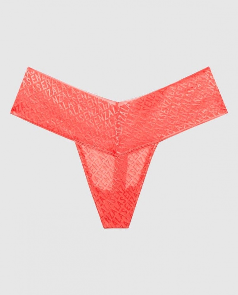 Women\'s La Senza Thong Panty Underwear Red | mtz2c5XO