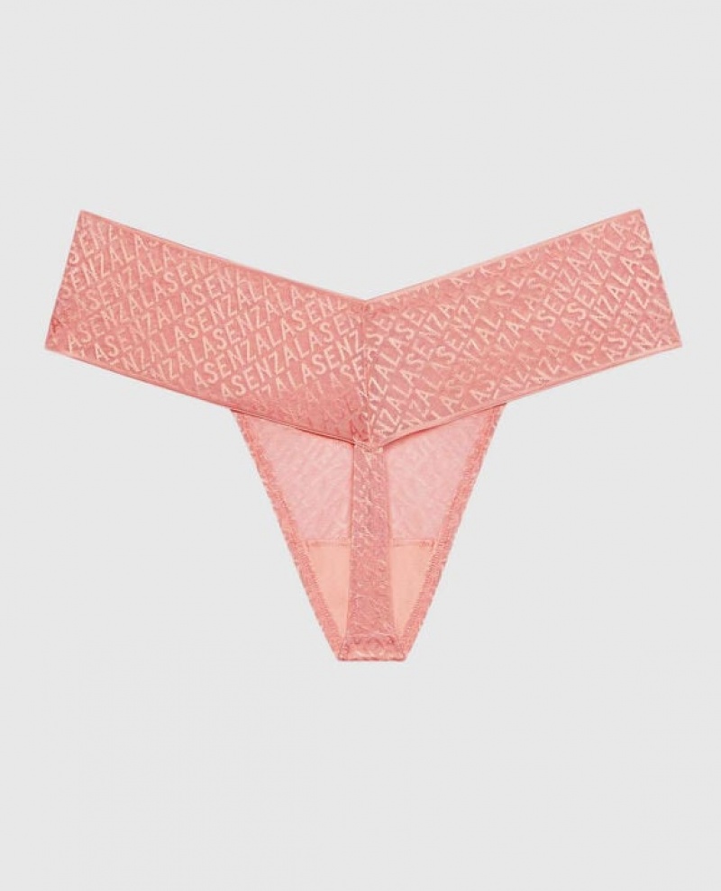 Women's La Senza Thong Panty Underwear Strawberry Ice | wFa7kv1W