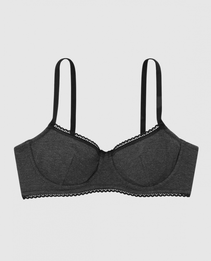 Women\'s La Senza Unlined Balconette Bras Black | GPG0w5De