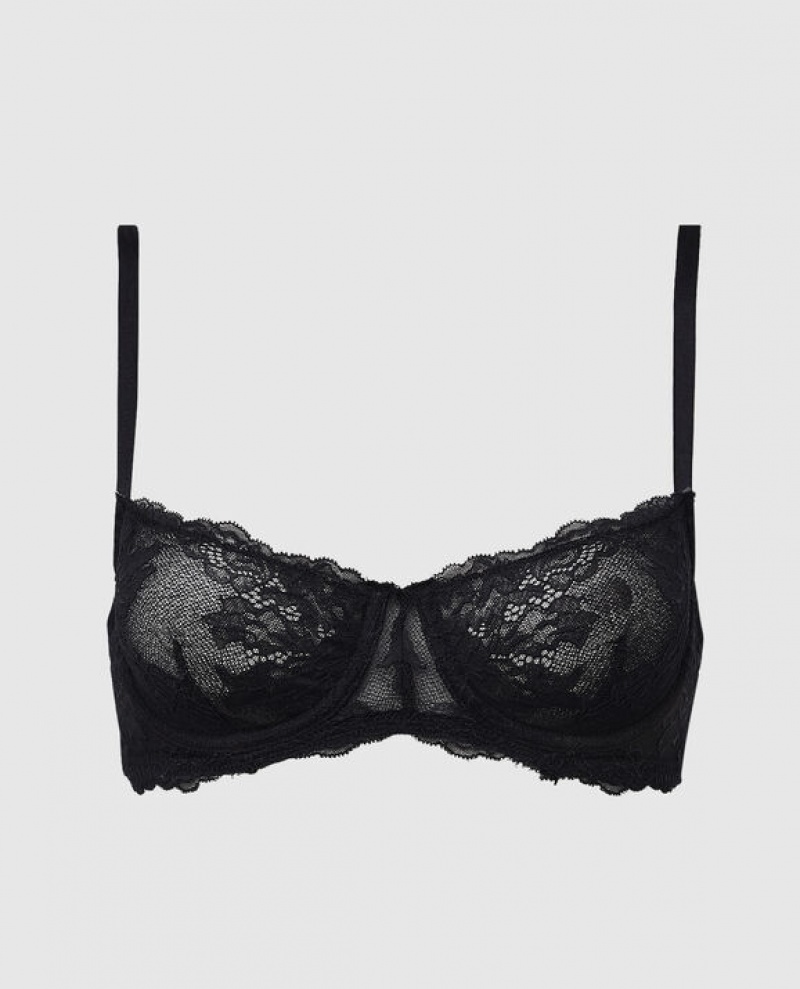 Women\'s La Senza Unlined Balconette Bras Black | HNz2fgUk