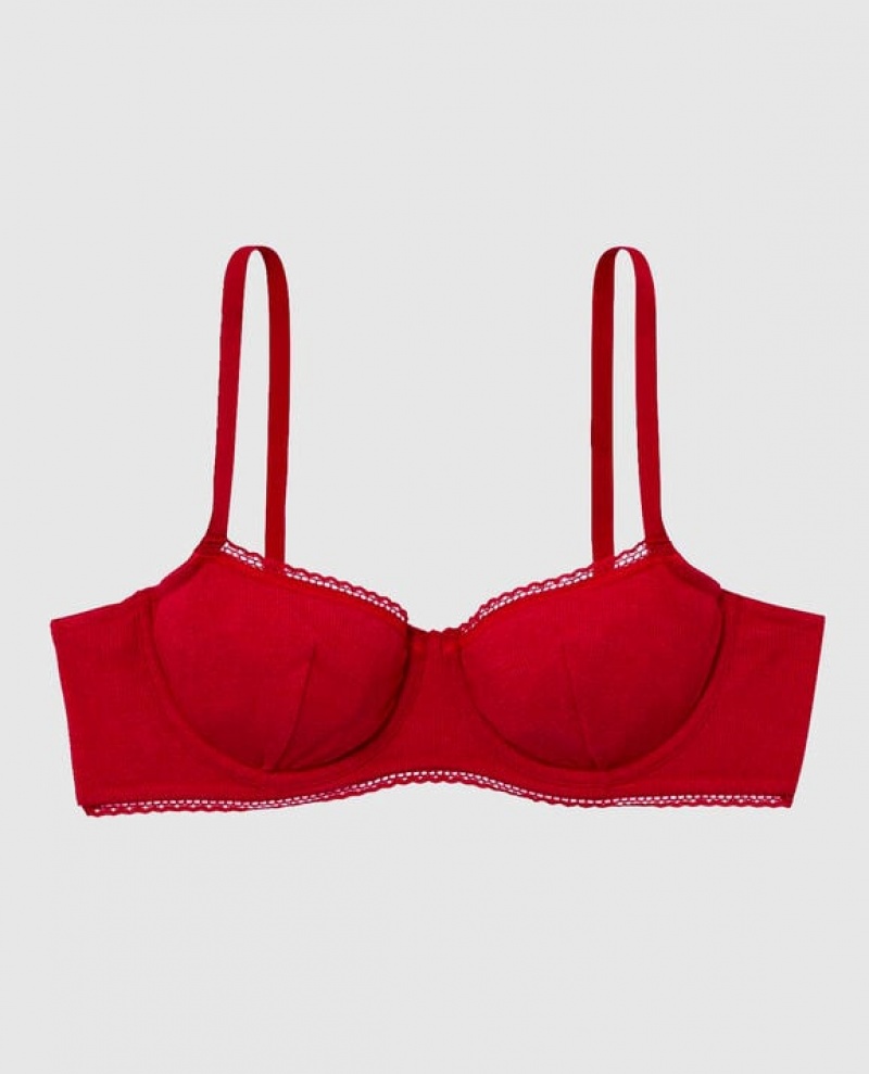 Women\'s La Senza Unlined Balconette Bras Red | Zl0RzMeo