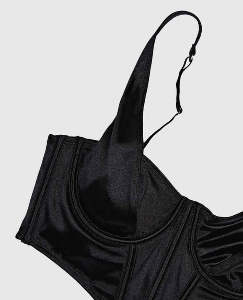 Women's La Senza Unlined Bra Top Lingerie Black | u3vmfVNQ