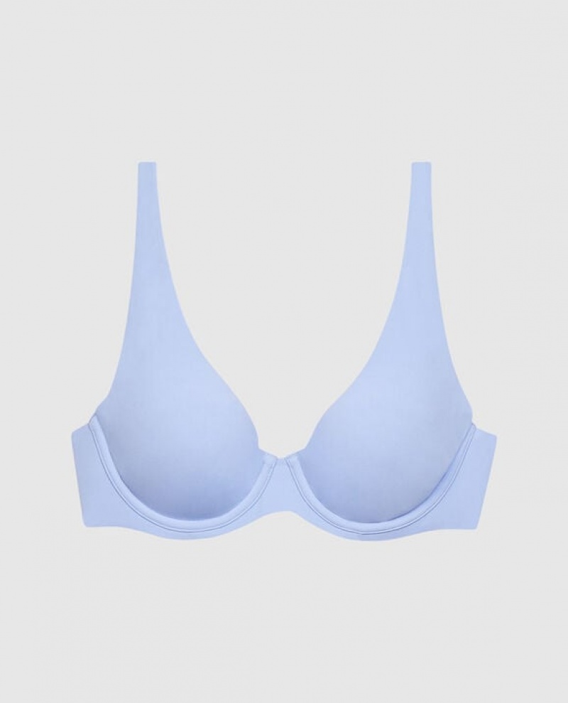 Women\'s La Senza Unlined Microfiber Bras Blue | ekUJX0Qz