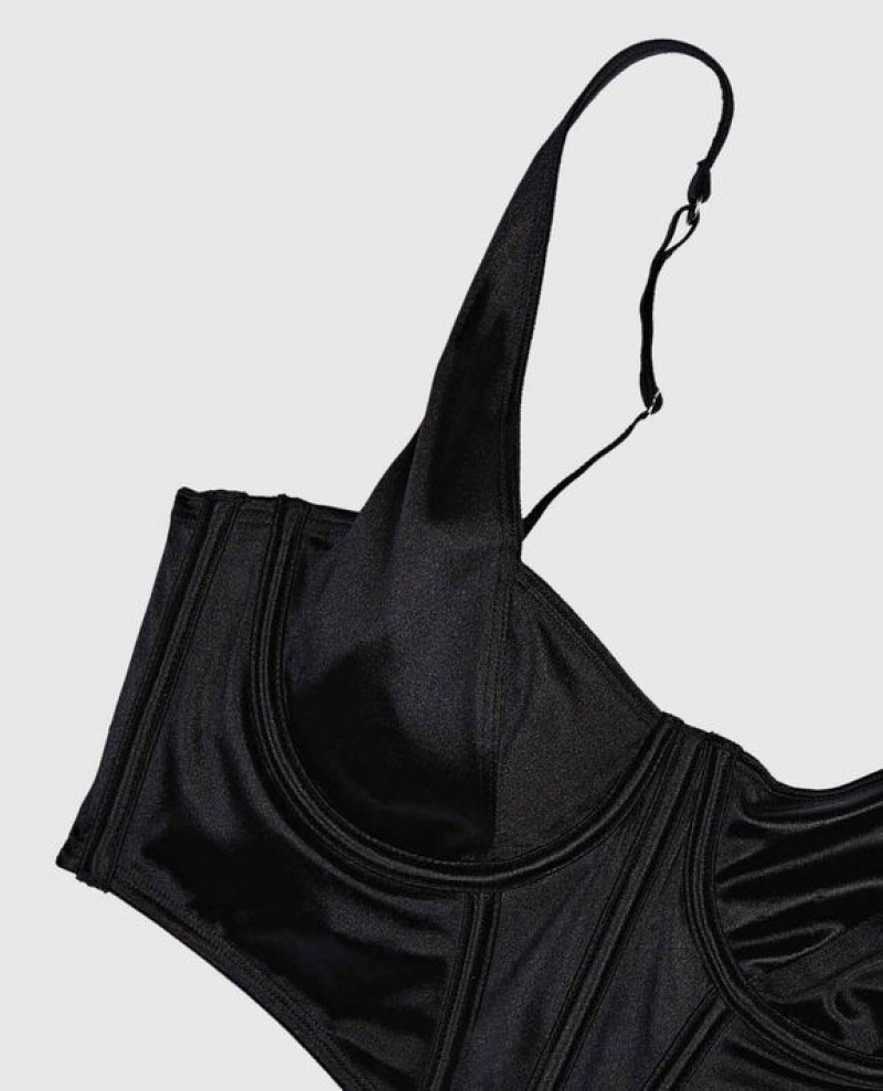 Women's La Senza Unlined Top Bras Black | pfDlkH8S